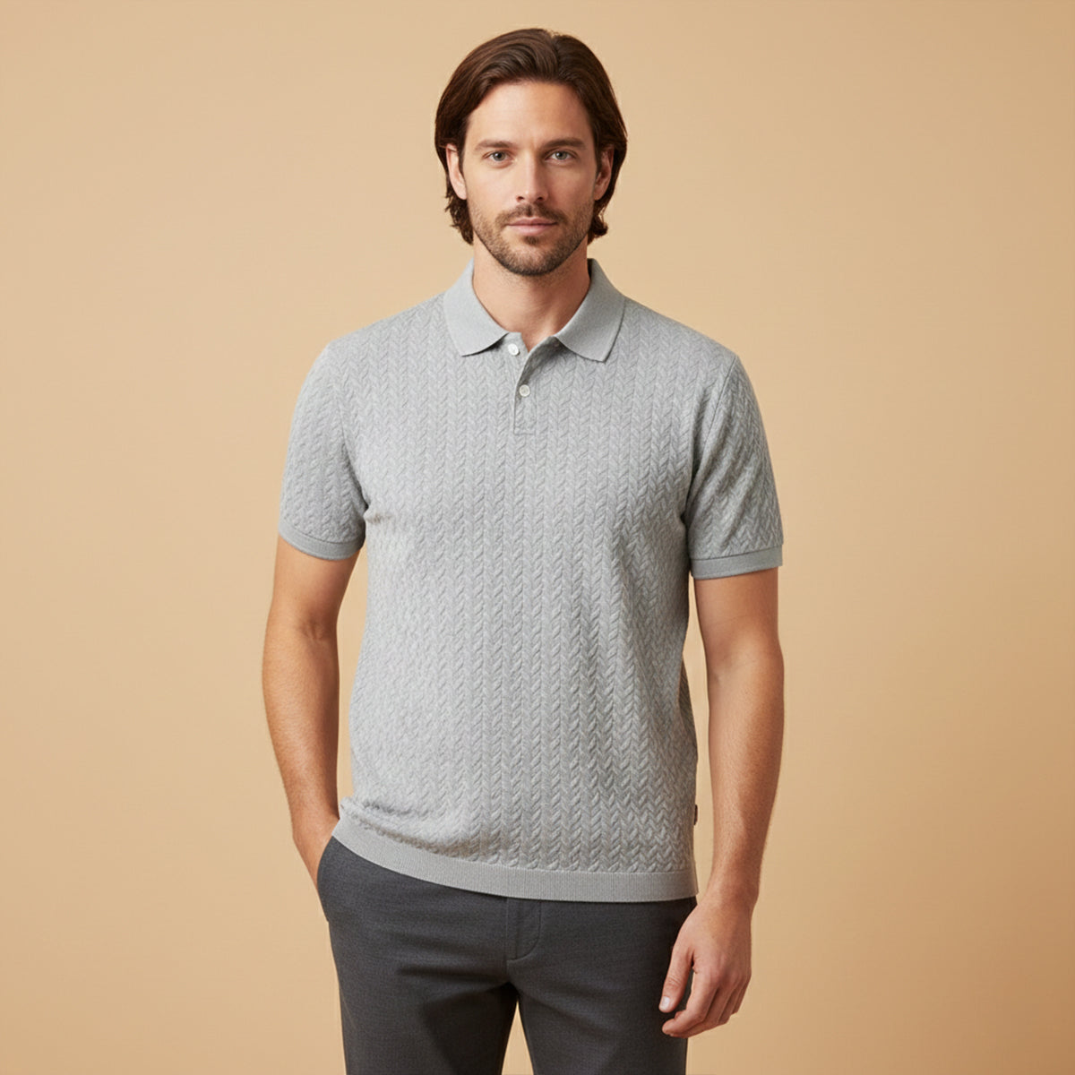Lightweight Breathable Textured Golf Polos for Men - Relaxed Fit Summer Polo Shirt 7
