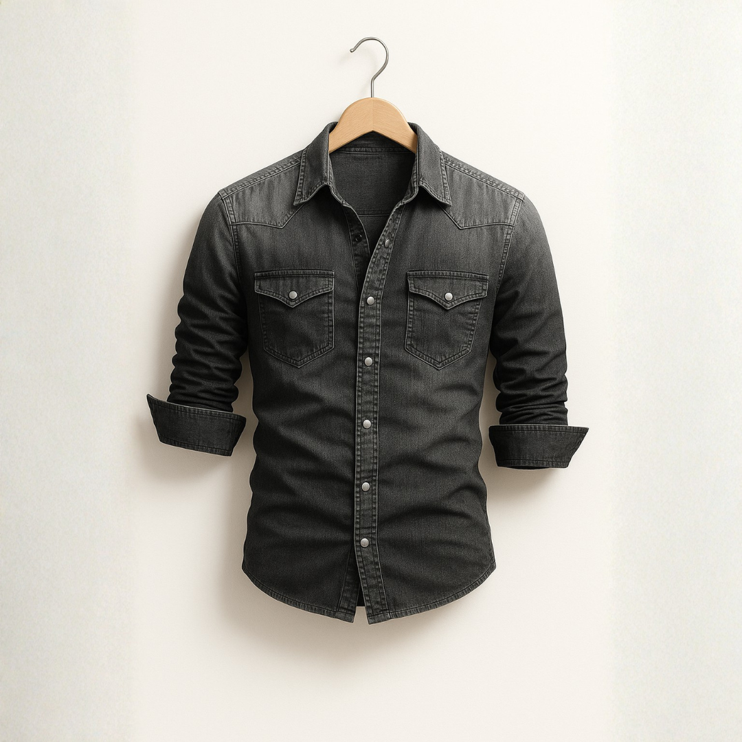 Men’s Casual Denim Shirt with Timeless Style and Comfortable Fit