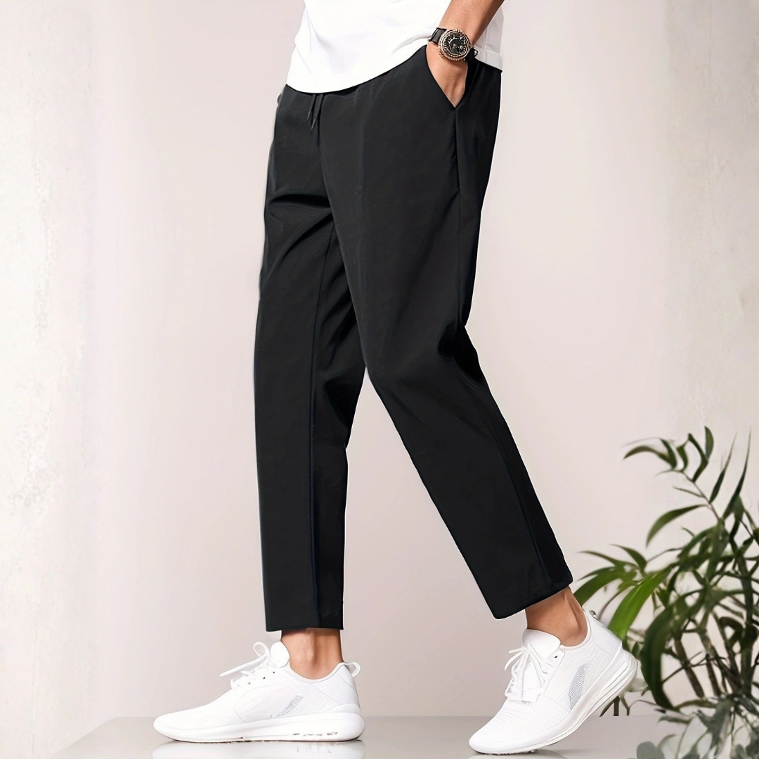 Men’s Casual Drawstring Trousers – Comfortable Loose Fit for Everyday Wear