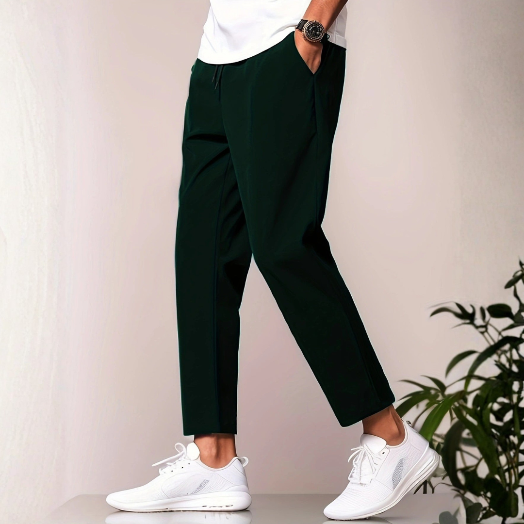 Men’s Casual Drawstring Trousers – Comfortable Loose Fit for Everyday Wear