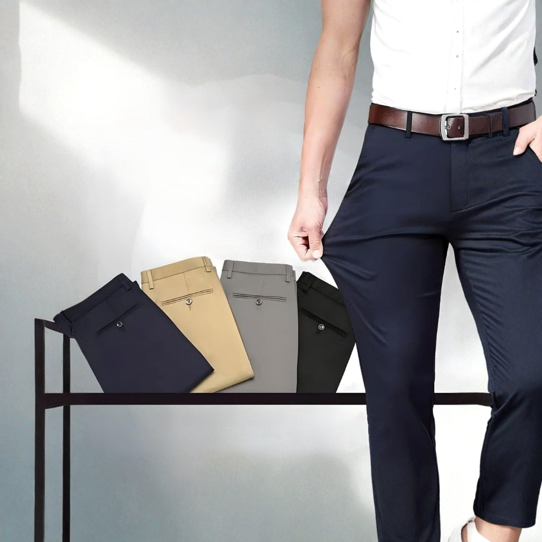 Men’s Comfortable Stretch Trousers with Flexible Fit and Breathable Fabric