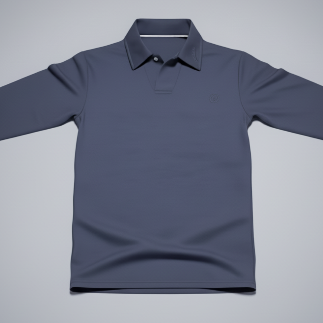 Men’s Long Sleeve Smart Casual Polo Shirt