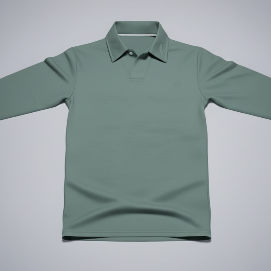 Men’s Long Sleeve Smart Casual Polo Shirt