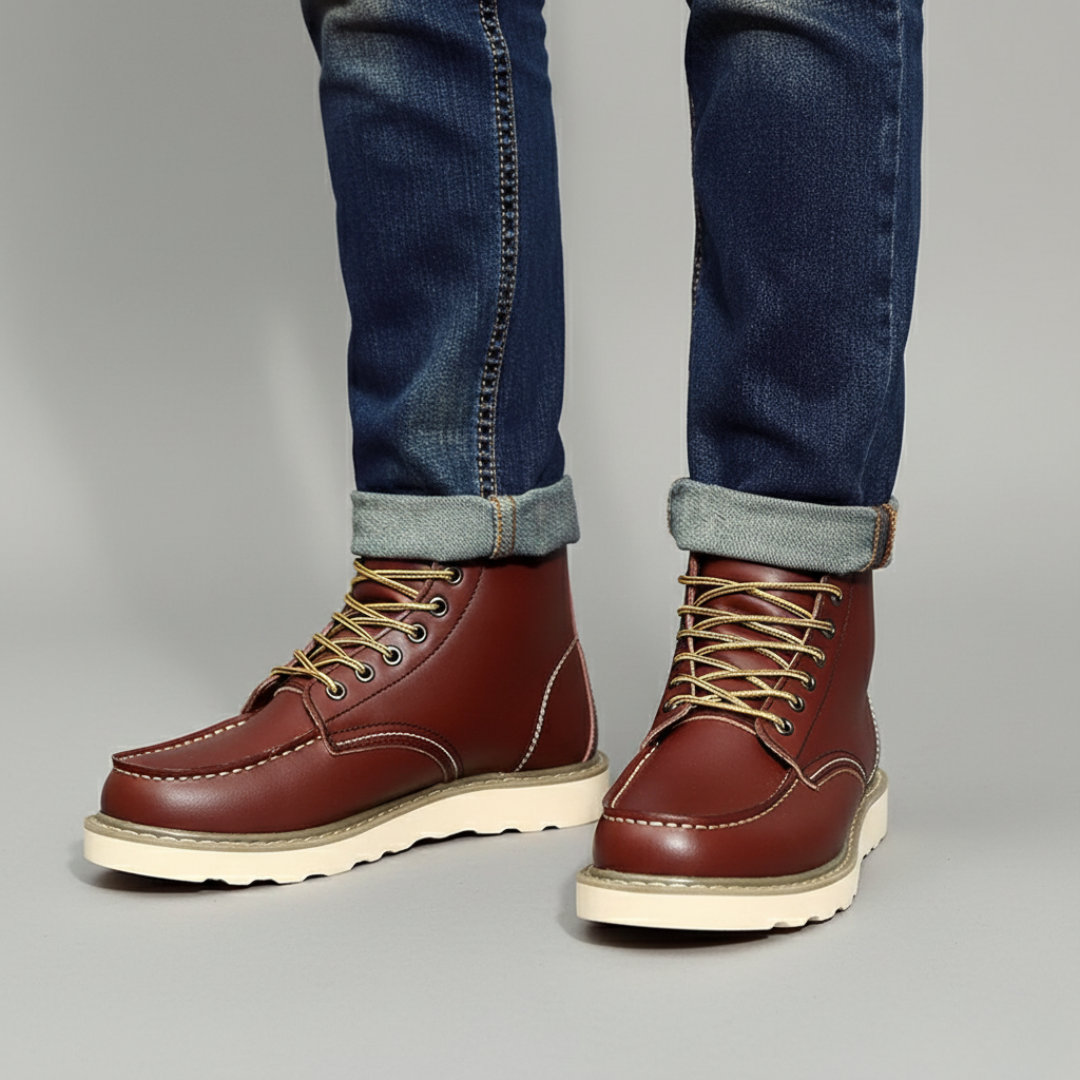 Men’s Moc Toe Winter Boots Velvet Lined