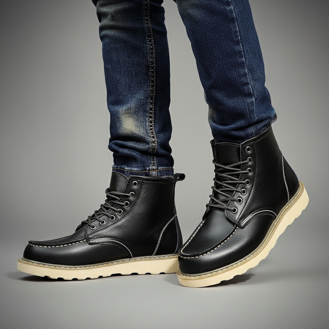 Men’s Moc Toe Winter Boots Velvet Lined