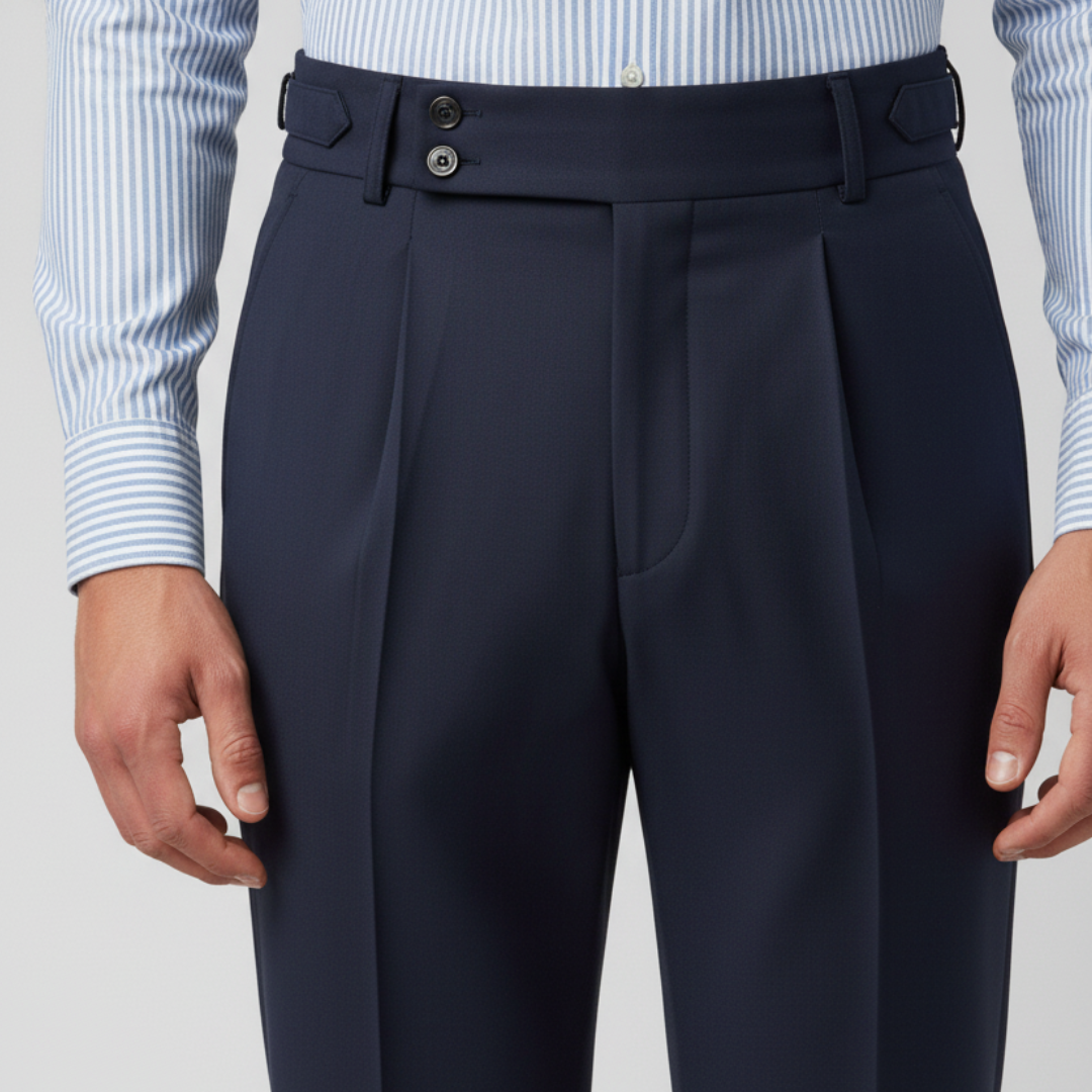 Men’s Old Money Gurkha Trousers with Tapered Fit