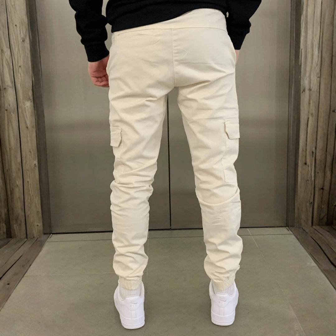 Men’s Slim Fit Cargo Joggers with Adjustable Waist and Tapered Cuffs