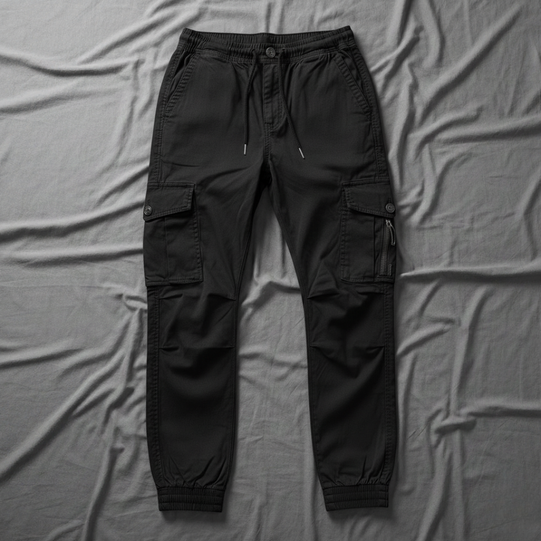 Men’s Stretch Utility Cargo Pants with Tapered Fit