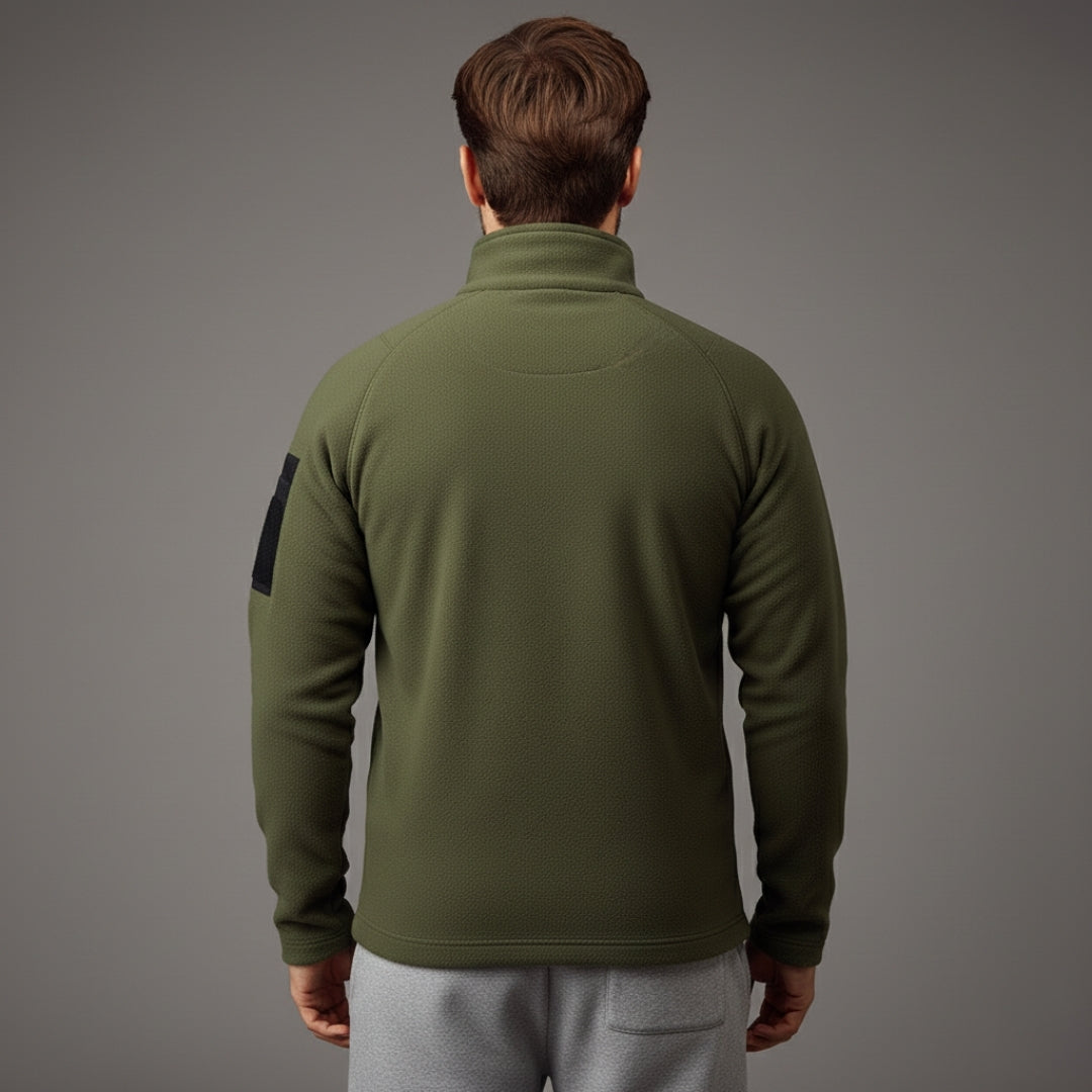 Men’s Tactical Zipper Sweatshirt with Reinforced Sleeves