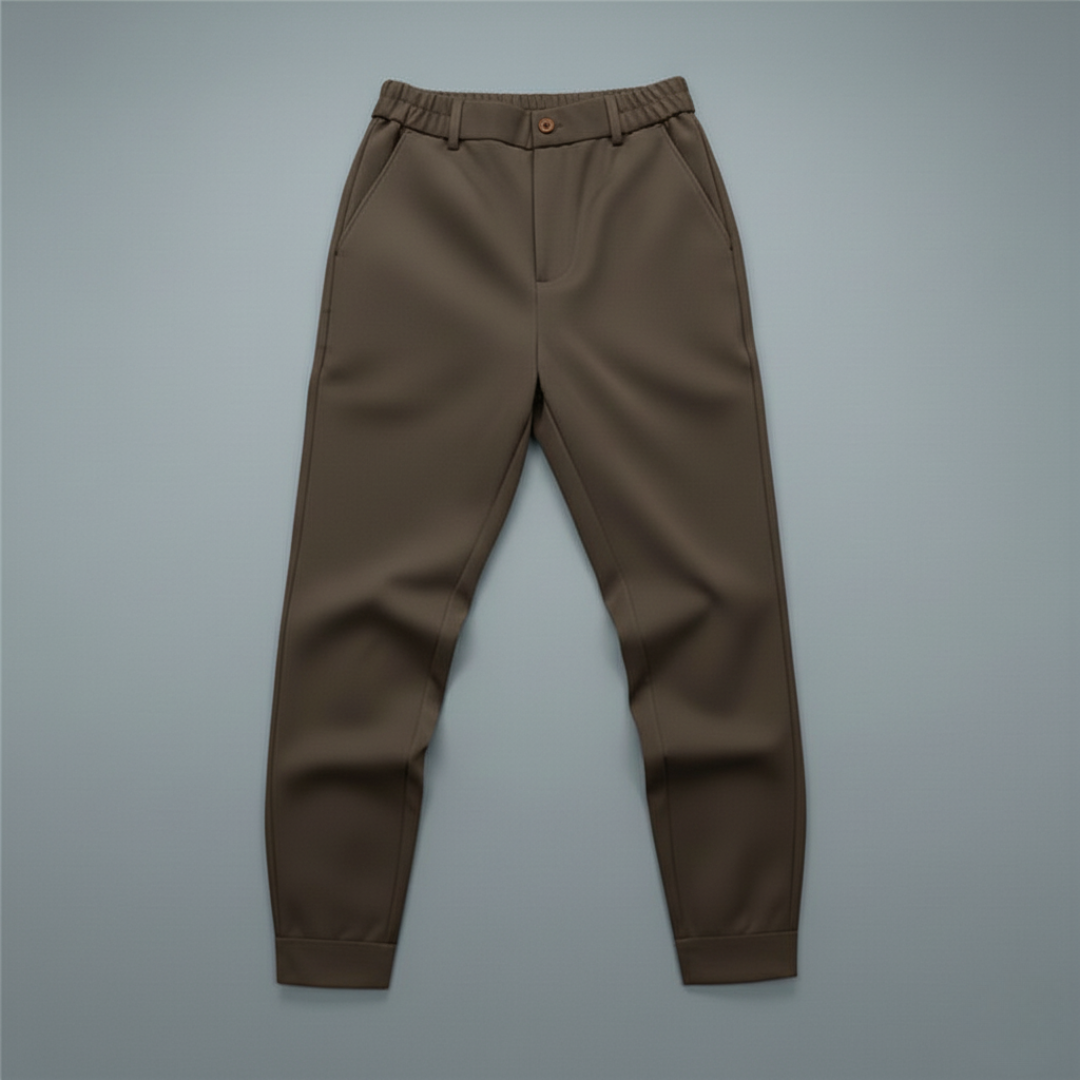 Men’s Tapered Fit Pants with Flexible Waist for Everyday Wear