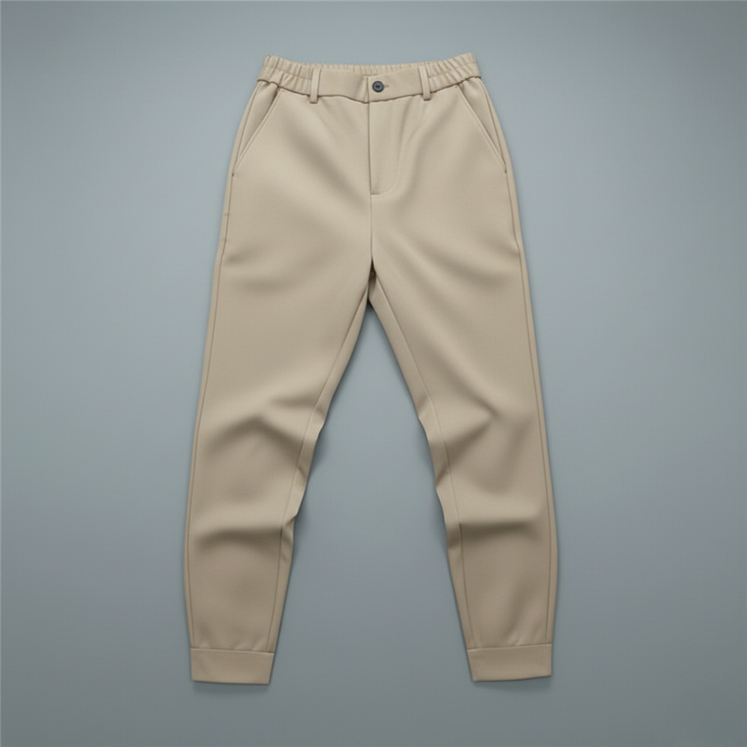 Men’s Tapered Fit Pants with Flexible Waist for Everyday Wear