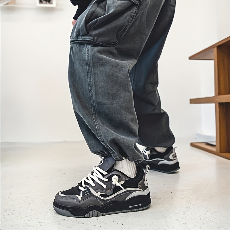 Men's Casual Chunky Sneakers with Distinctive Sole and Structured Design 3