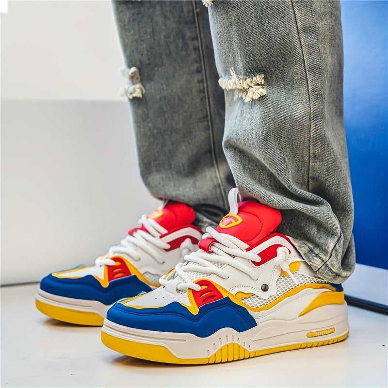 Men's Casual Chunky Sneakers with Distinctive Sole and Structured Design 6