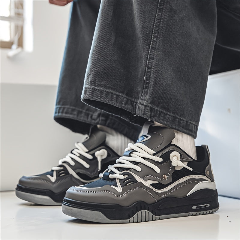 Men's Casual Chunky Sneakers with Distinctive Sole and Structured Design 7