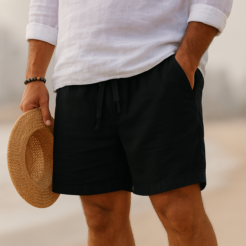Men’s Casual Lightweight Cotton-Linen Blend Shorts – Breathable and Relaxed Fit 2