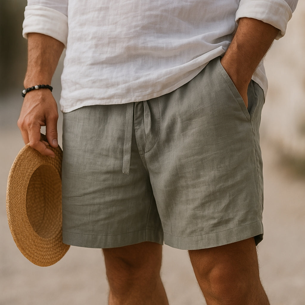 Men’s Casual Lightweight Cotton-Linen Blend Shorts – Breathable and Relaxed Fit 5