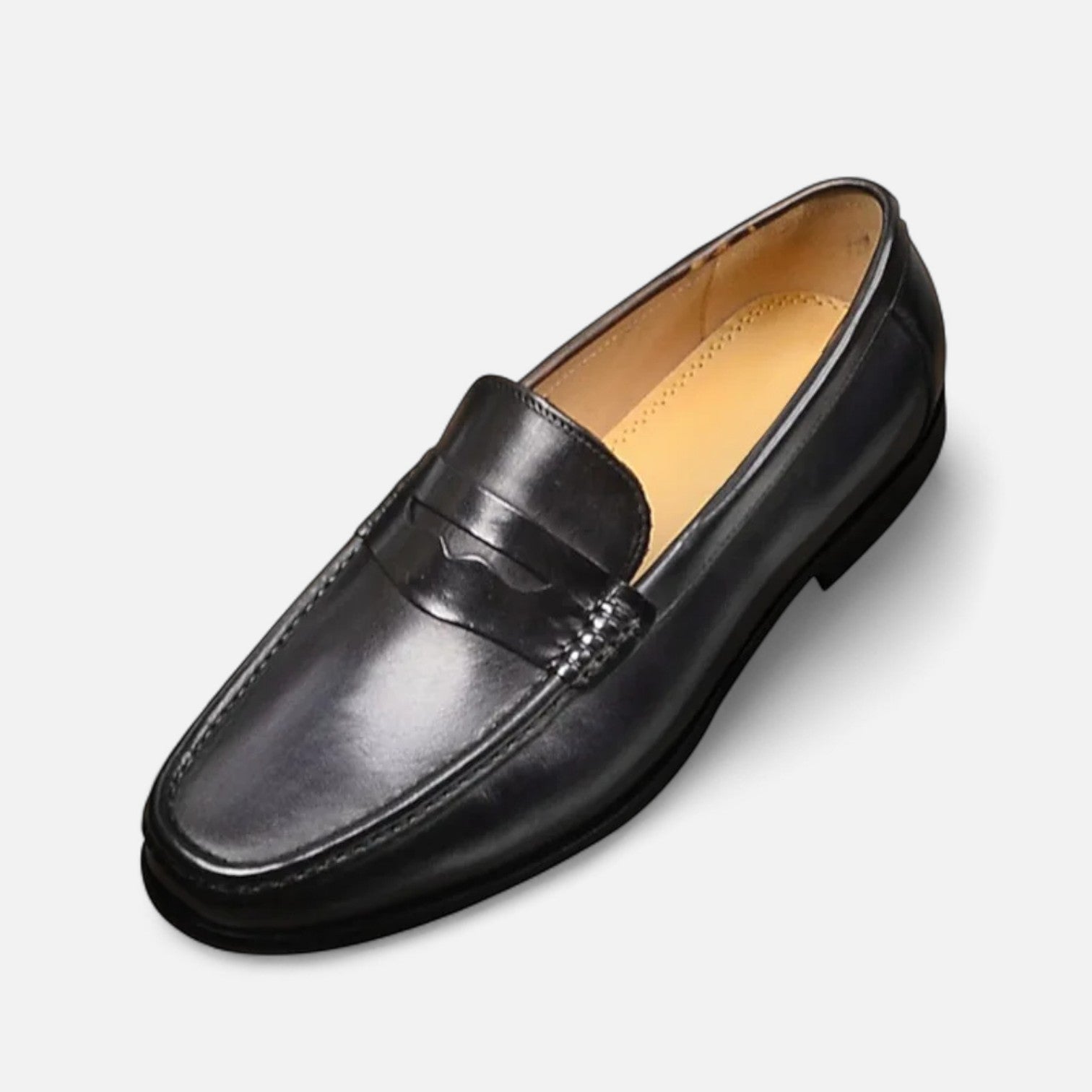 Men's Classic Black Penny Loafers – Timeless Leather Slip-On Style for Formal Occasions 5