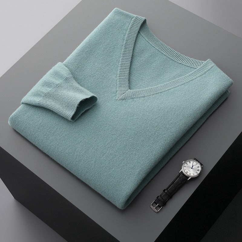 Men’s Classic Cashmere Sweater with Traditional Fit and Soft Texture 1