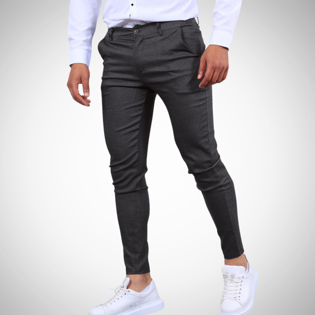 Men’s Classic Slim Stretch Pants with Modern Fit and Wrinkle-Resistant Fabric 3