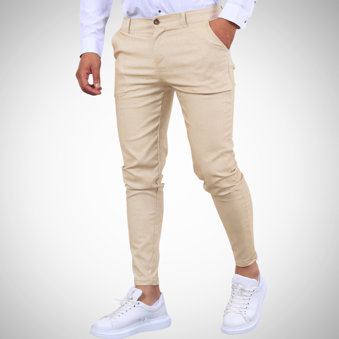 Men’s Classic Slim Stretch Pants with Modern Fit and Wrinkle-Resistant Fabric 6