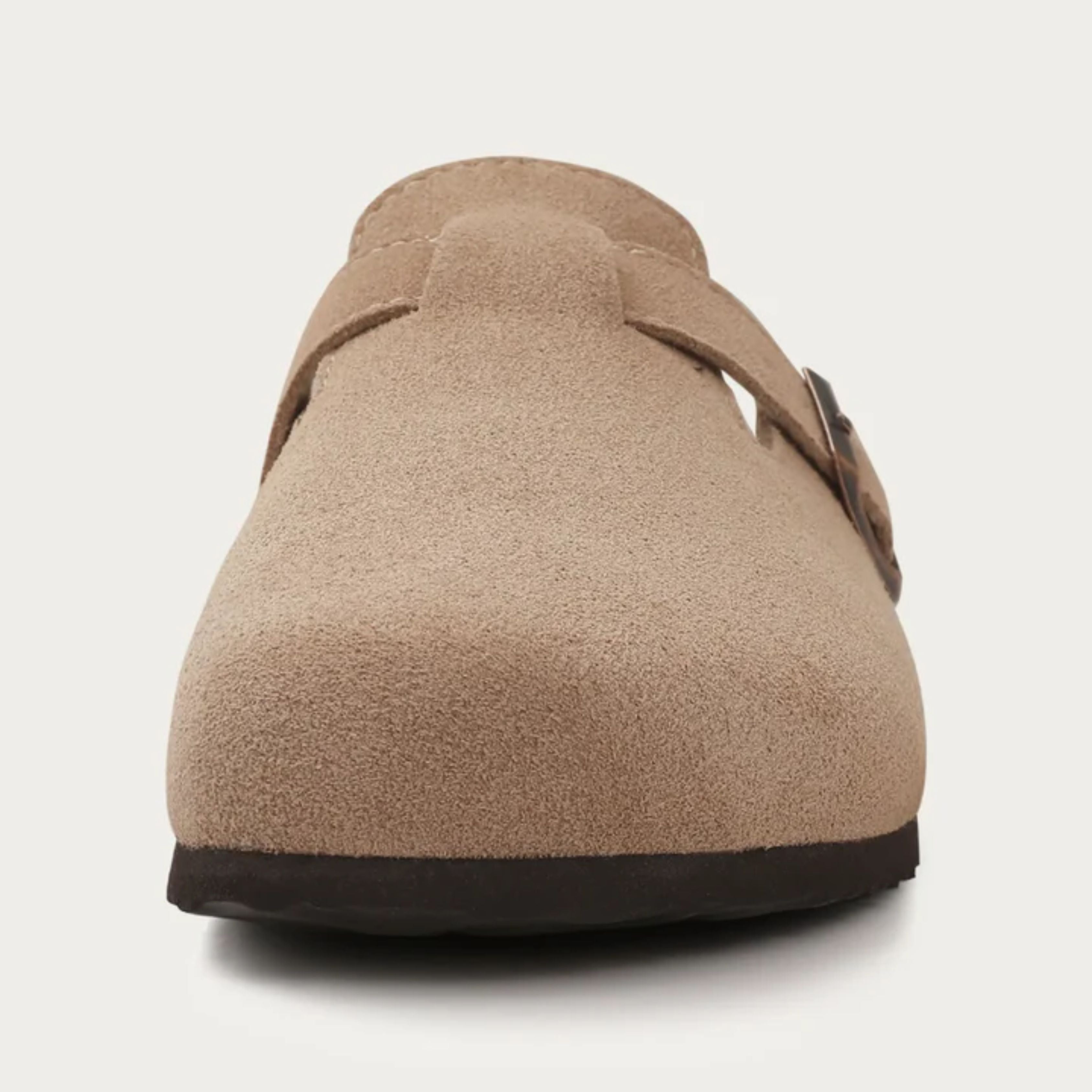 Men's Classic Suede Slip-On Clogs with Adjustable Buckle and Luxurious Comfort 6