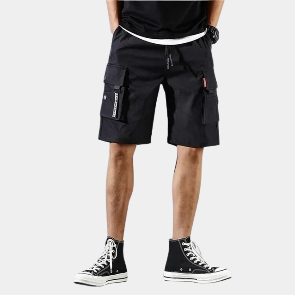 Men's Lightweight Cargo Shorts with Multiple Pockets and Knee-Length Fit 2