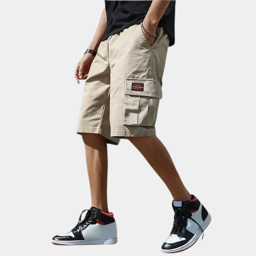 Men's Lightweight Cargo Shorts with Multiple Pockets and Knee-Length Fit 3