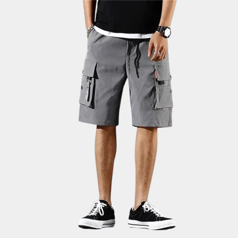 Men's Lightweight Cargo Shorts with Multiple Pockets and Knee-Length Fit 5