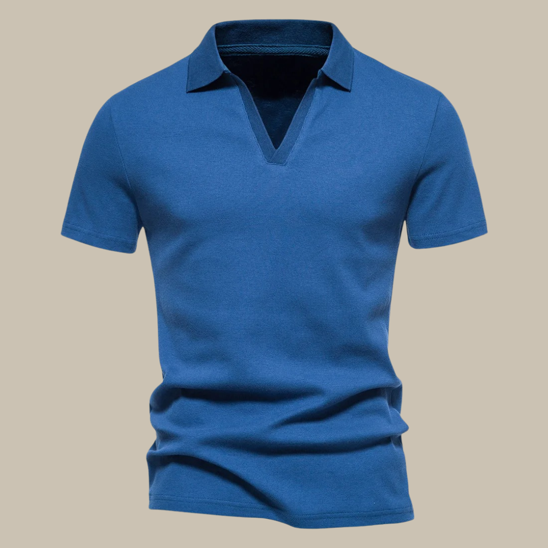 Men’s Spring Short Sleeve Polo Shirt – Stylish Merino Wool Blend with Classic Fit 0