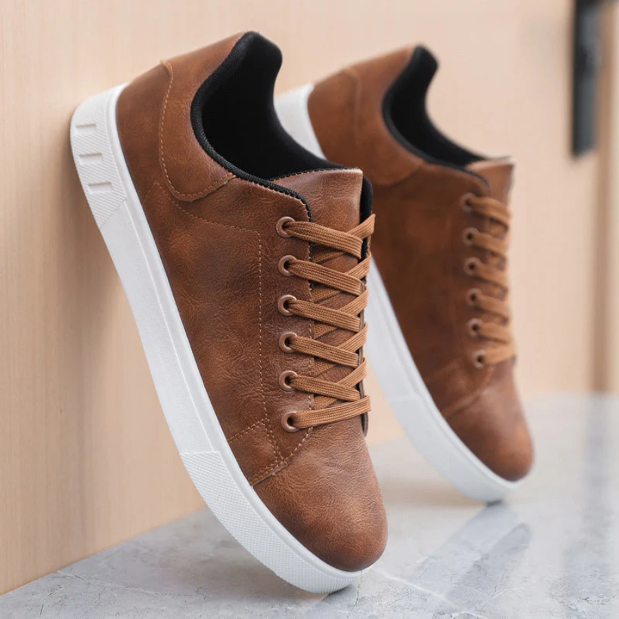Men's Stylish Leather Sneakers – Comfortable, Versatile, and Durable Footwear 5