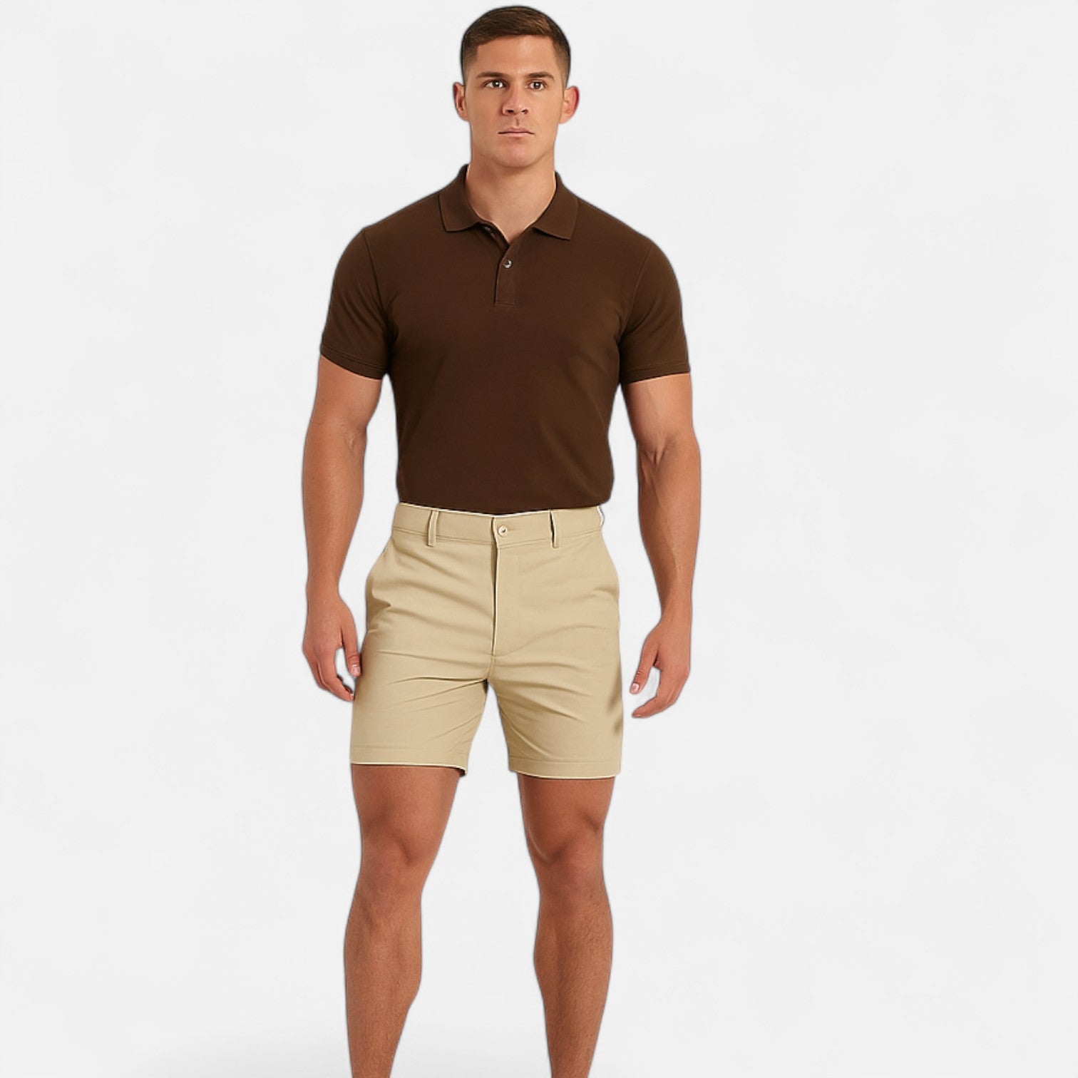 Men’s Summer Chino Shorts with Tailored Fit and Classic Style 5