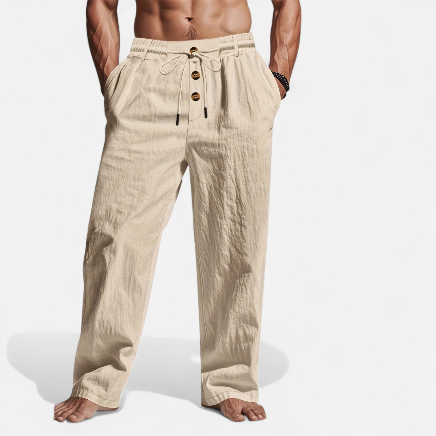 Men’s Summer Linen Trousers – Breathable, Comfortable, and Casual Style 0