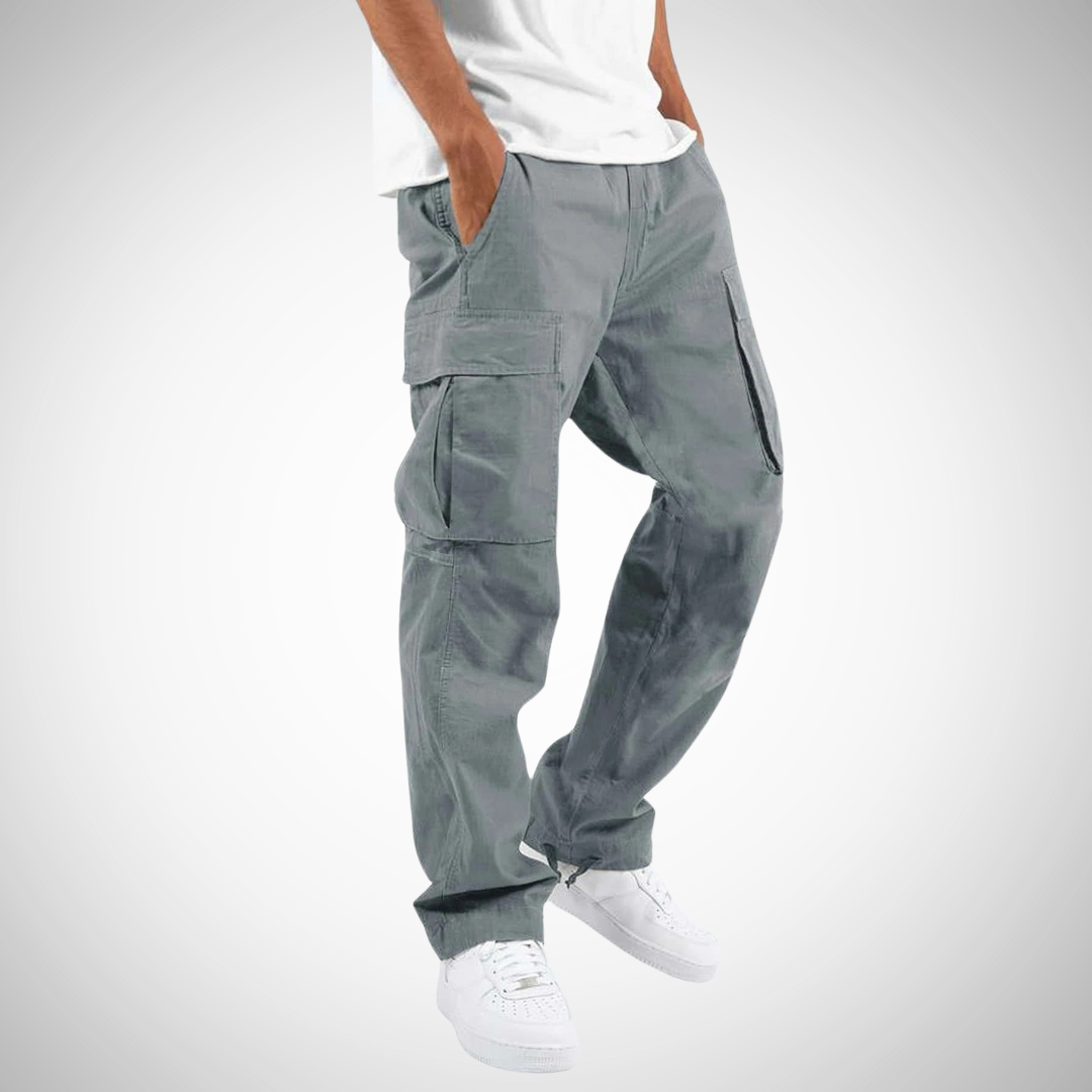 Men's Summer Loose Cargo Pants with Multiple Pockets and Breathable Fabric 2