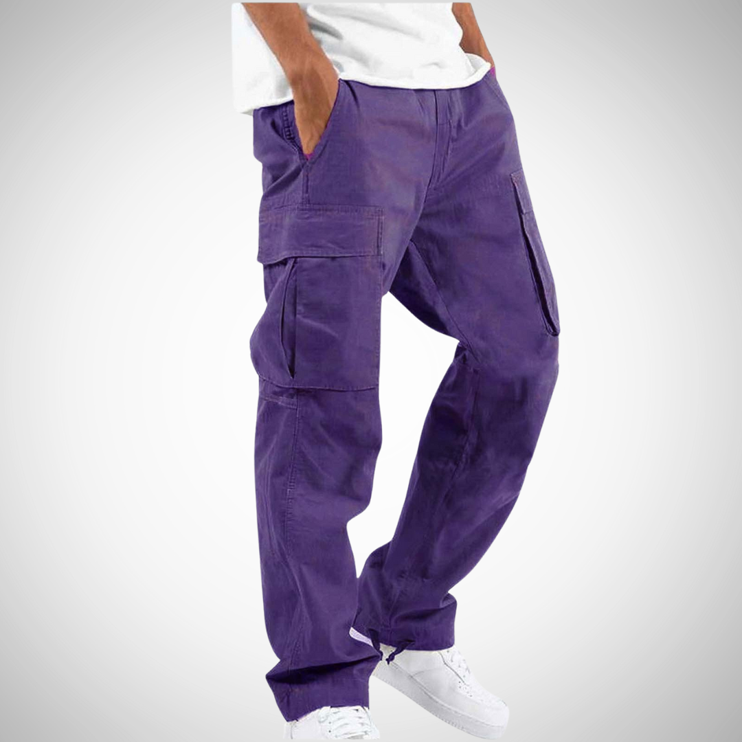 Men's Summer Loose Cargo Pants with Multiple Pockets and Breathable Fabric 7