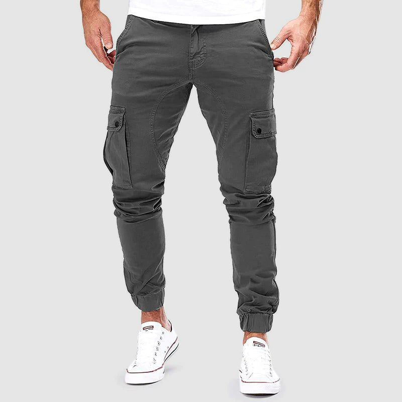 Modern Slim Fit Cargo Trousers for Men with Multiple Pockets 3