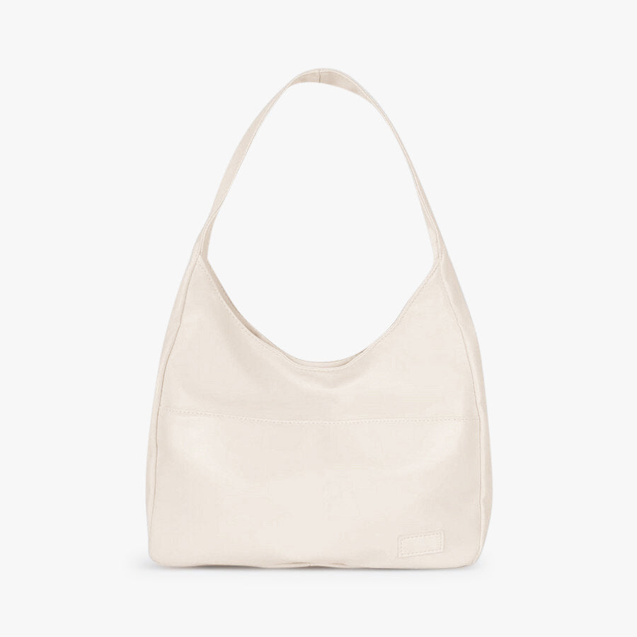 Vegan Leather Hobo Shoulder Bag with Magnetic Snap & Inner Zip Pocket