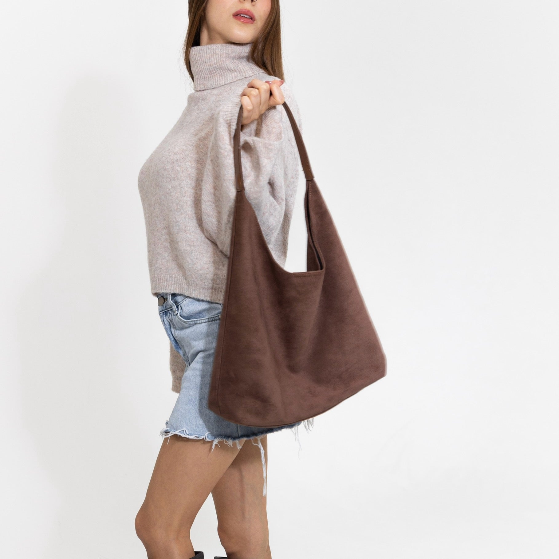 Women’s Eco-Friendly Fabric Hobo Shoulder Bag – Minimalist Everyday Style