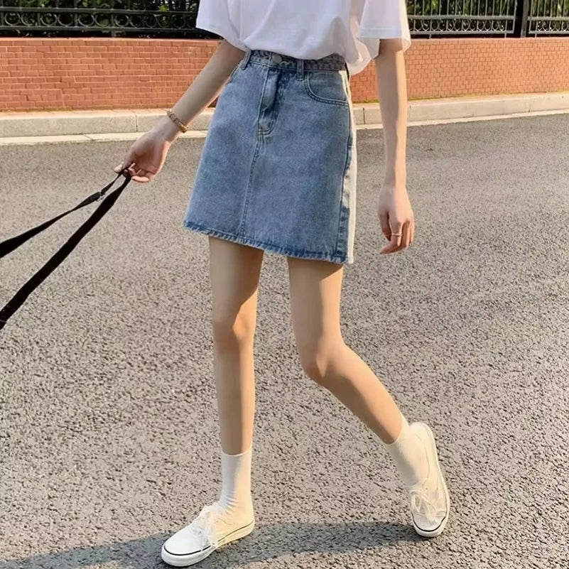 Women's Summer Denim Mini Skirt – High Waist, Slim Fit, Trendy Y2K Style 5