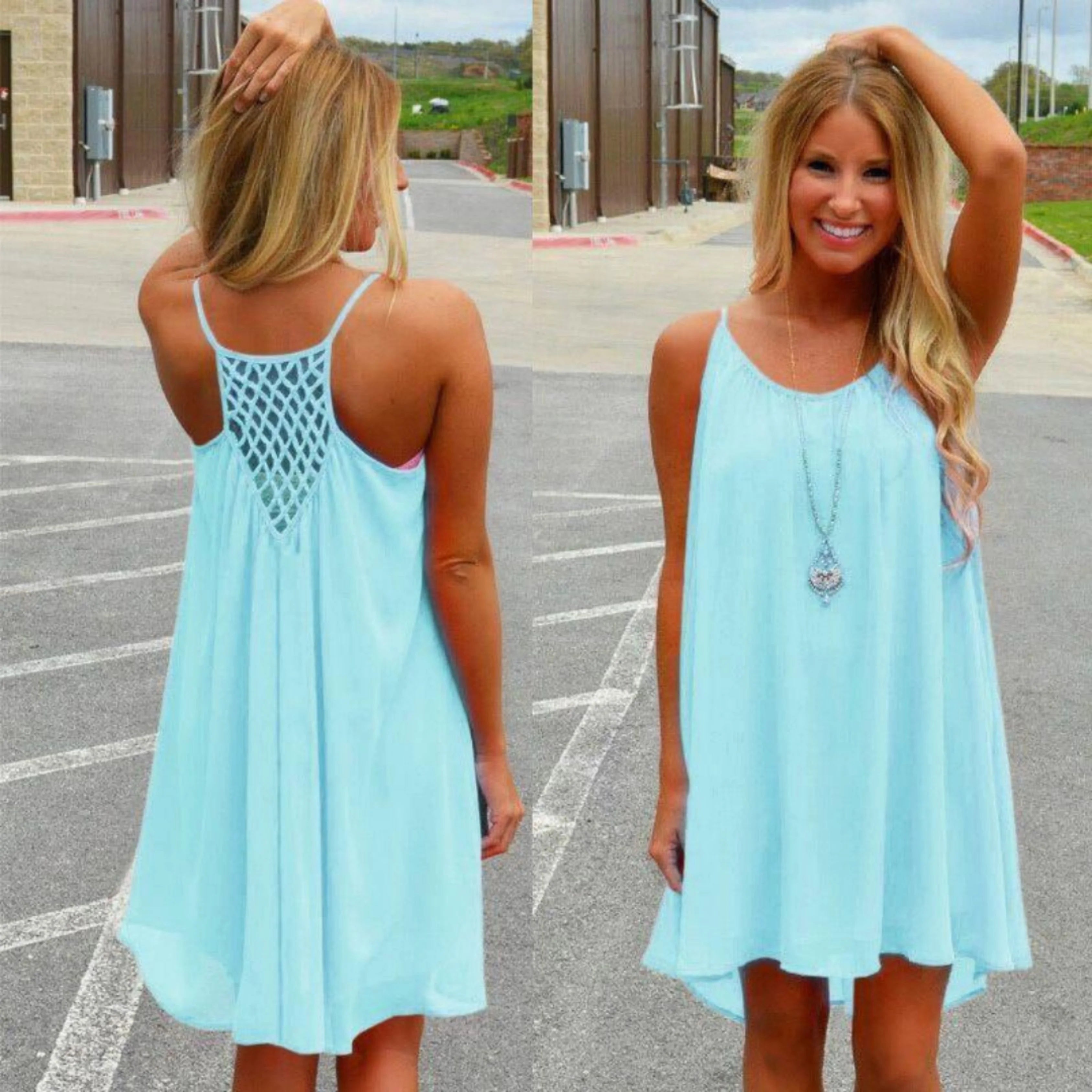 Women's Summer Sleeveless Flared Mini Dress – Lightweight, Comfortable, Versatile