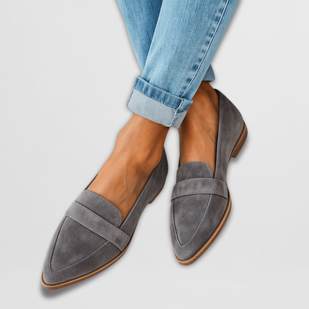 Women's Comfortable Black Loafers – Soft Suede with Cushioned Orthopedic Support 1