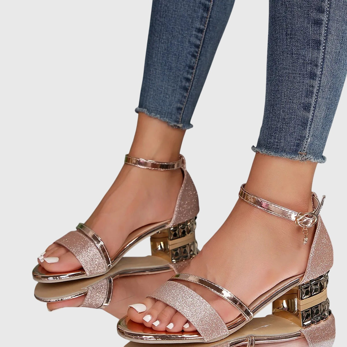 Women's Comfortable Orthopedic Heeled Sandals – Adjustable Closure and Breathable Design 5