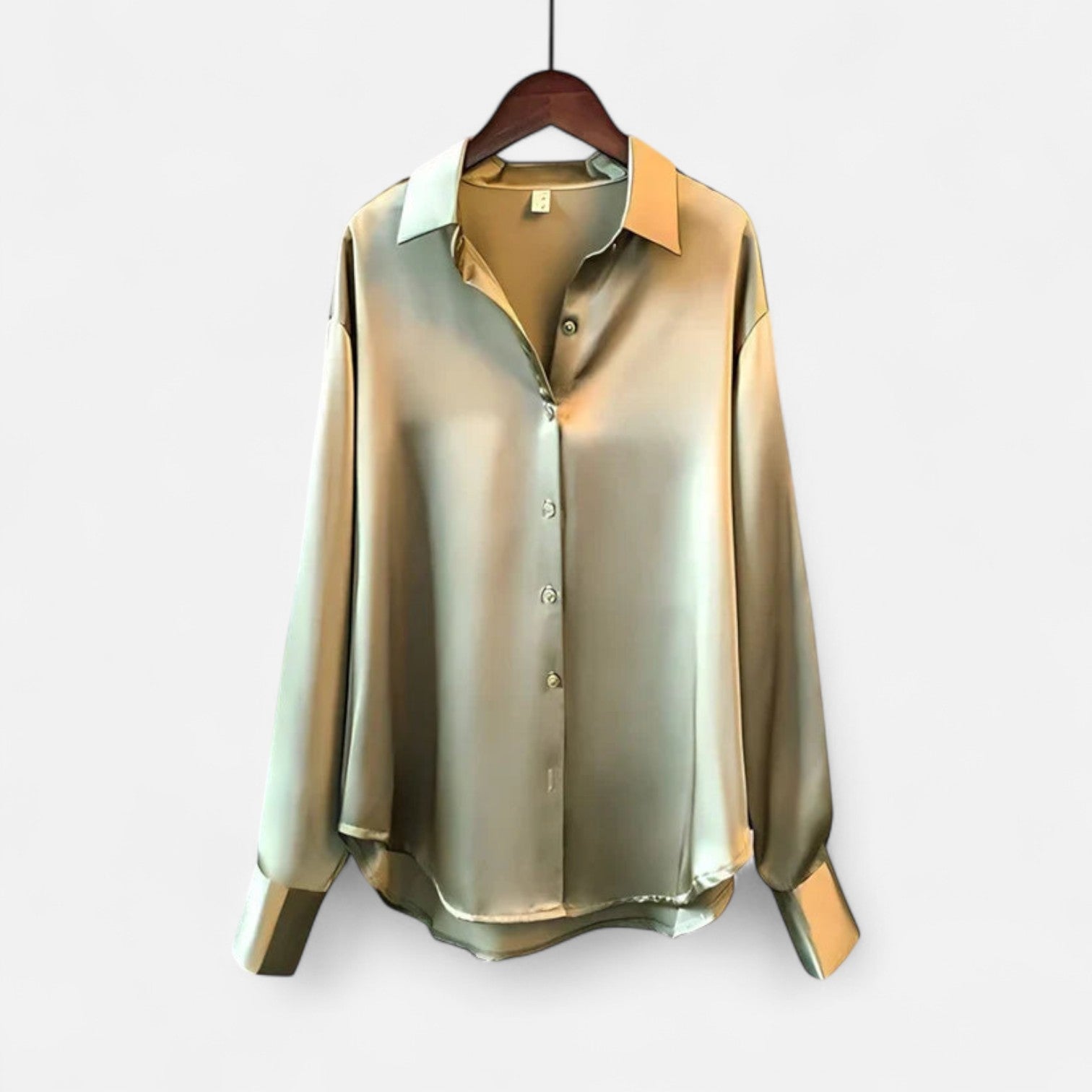 Women's Elegant Silk Blouse – Classic Tailoring with Luxurious Sheen 2