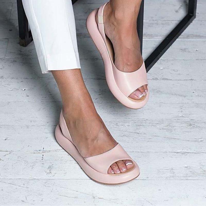 Women's Elegant Summer Sandals – Soft Microfiber Upper with Elastic Band 0