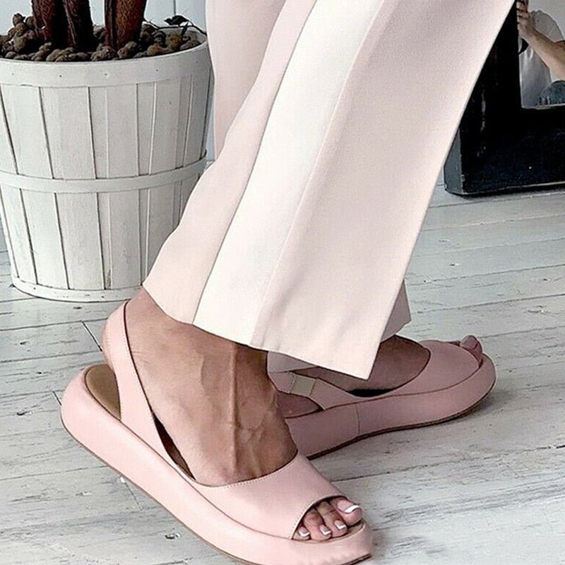 Women's Elegant Summer Sandals – Soft Microfiber Upper with Elastic Band 5
