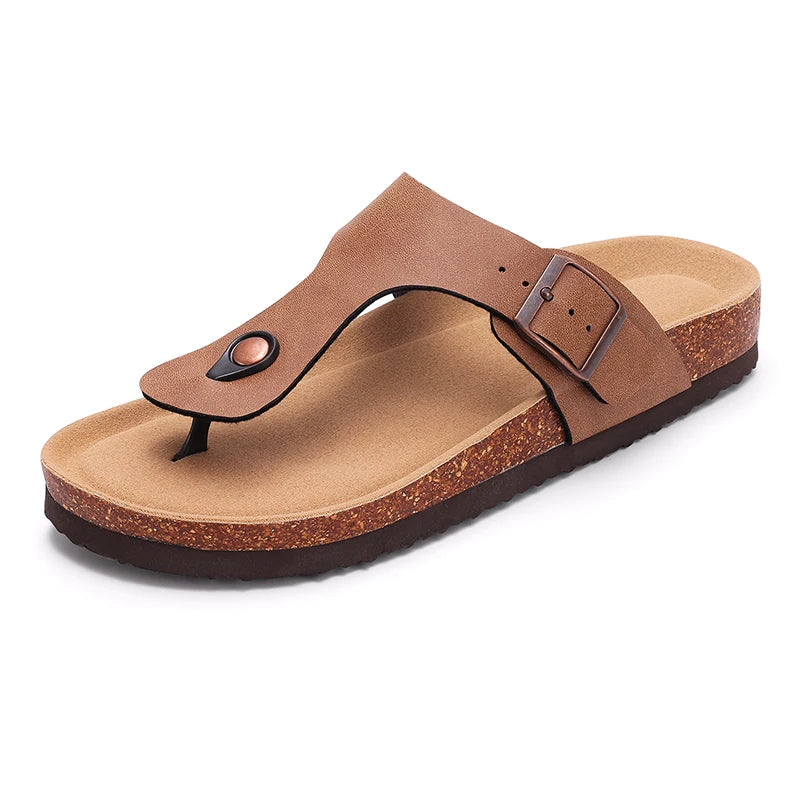 Women's Summer Cork Footbed Sandals – Comfortable Non-Slip Design with Memory Foam 3