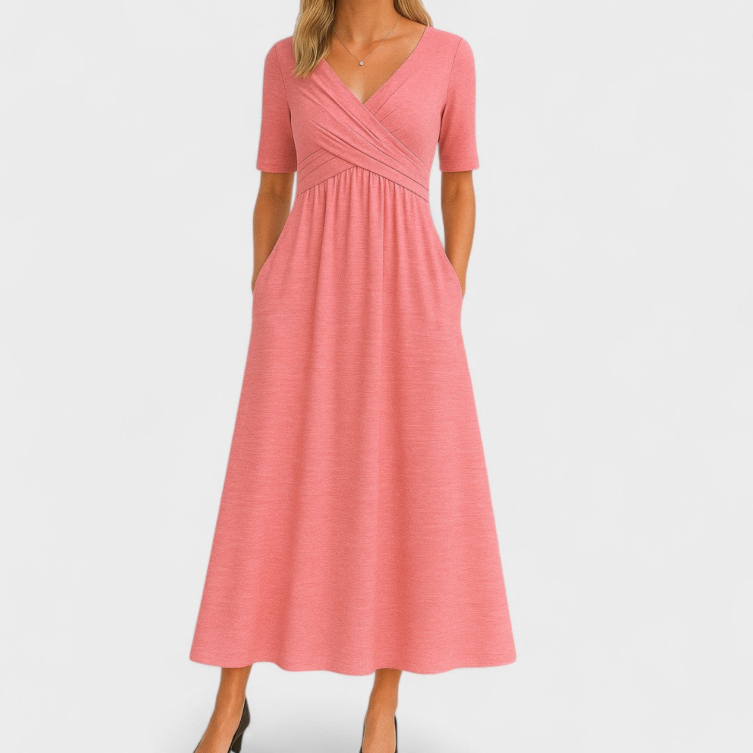 Womens Elegant Midi Dress with Flattering Fit and Comfortable Sleeves 6