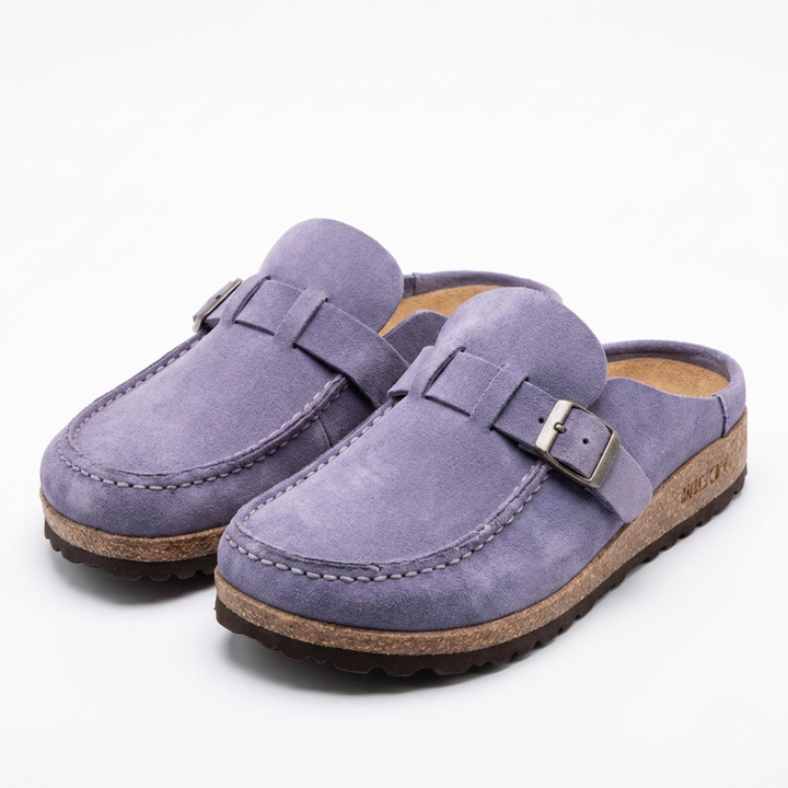 Arch Support Clogs – Ergonomic Cork Sole Suede Leather Mules