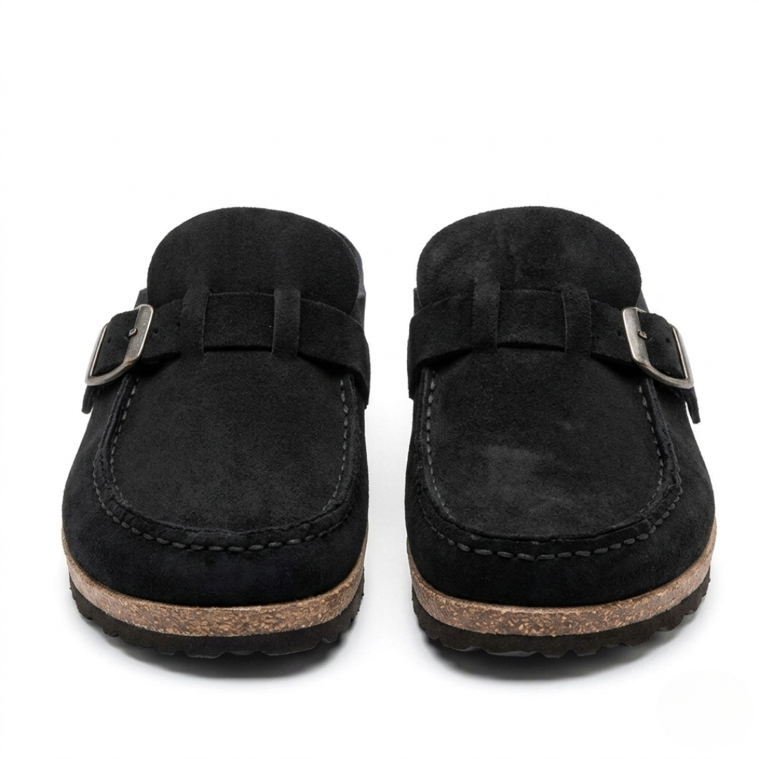 Arch Support Clogs – Ergonomic Cork Sole Suede Leather Mules