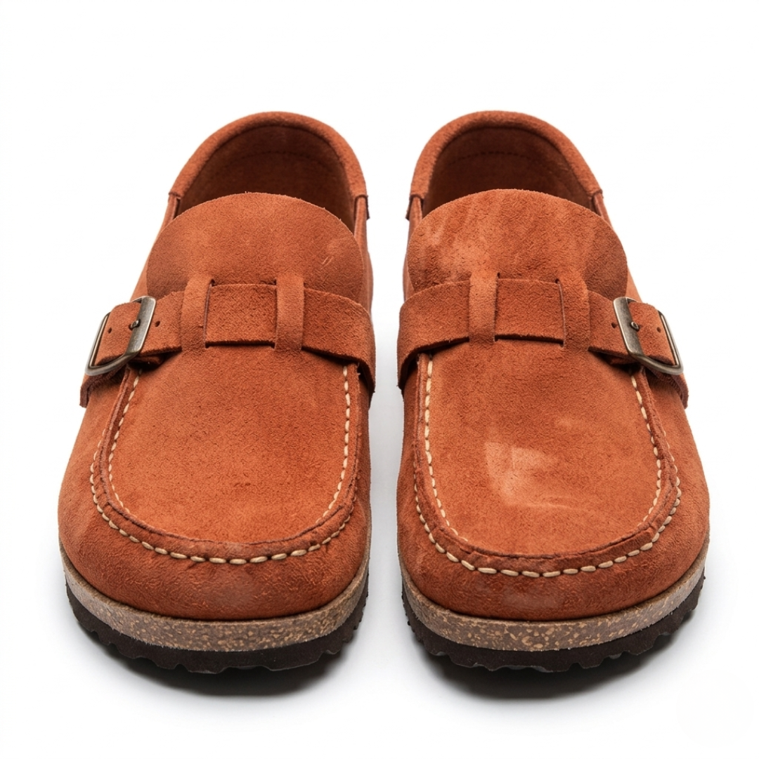 Arch Support Clogs – Ergonomic Cork Sole Suede Leather Mules