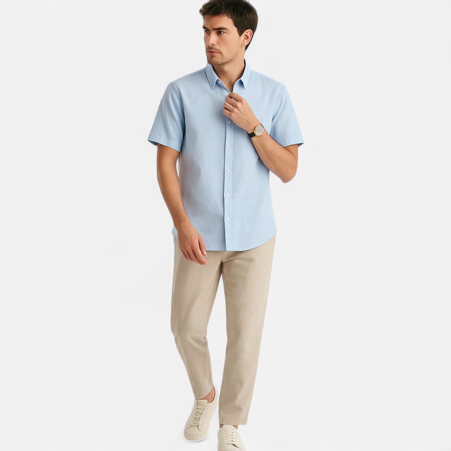 Classic Lightweight Relaxed Linen Men's Shirt for Summer 1